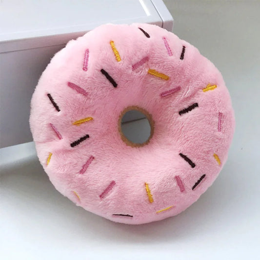 Cuddly Dog Donut Plush Toy