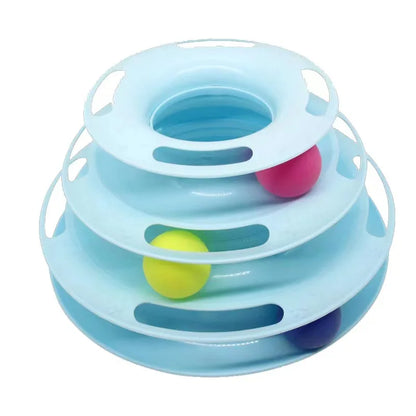 Interactive Cat Toy Tower with Roller Balls