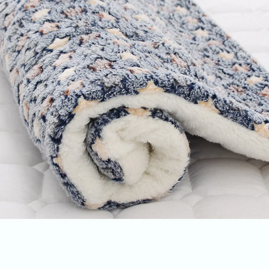 Winter Warm Flannel Dog Bed Mat